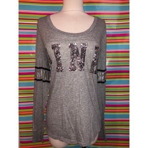 Pink Victoria Secret Glitter Shirt